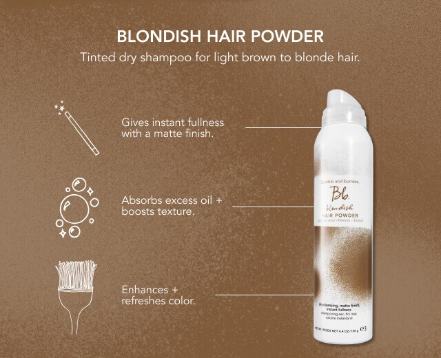 Shampoing sec teinté en poudre pour cheveux blonds